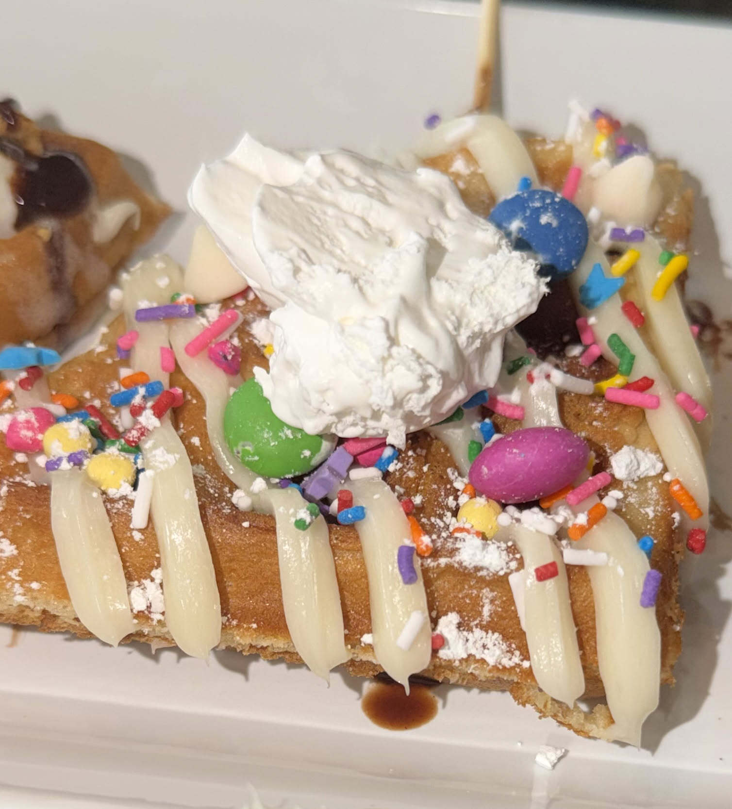 Birthday cake waffle